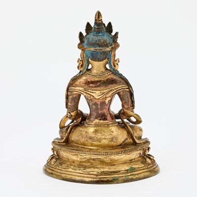 Lot 82 - Sino-Tibetan Gilt Bronze Figure of Amitayus