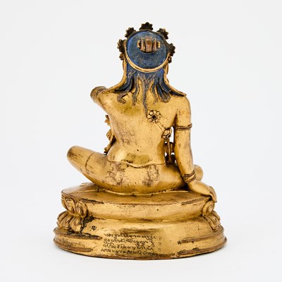 Lot 365 - A Rare Tibetan Gilt Bronze Figure of Virupa