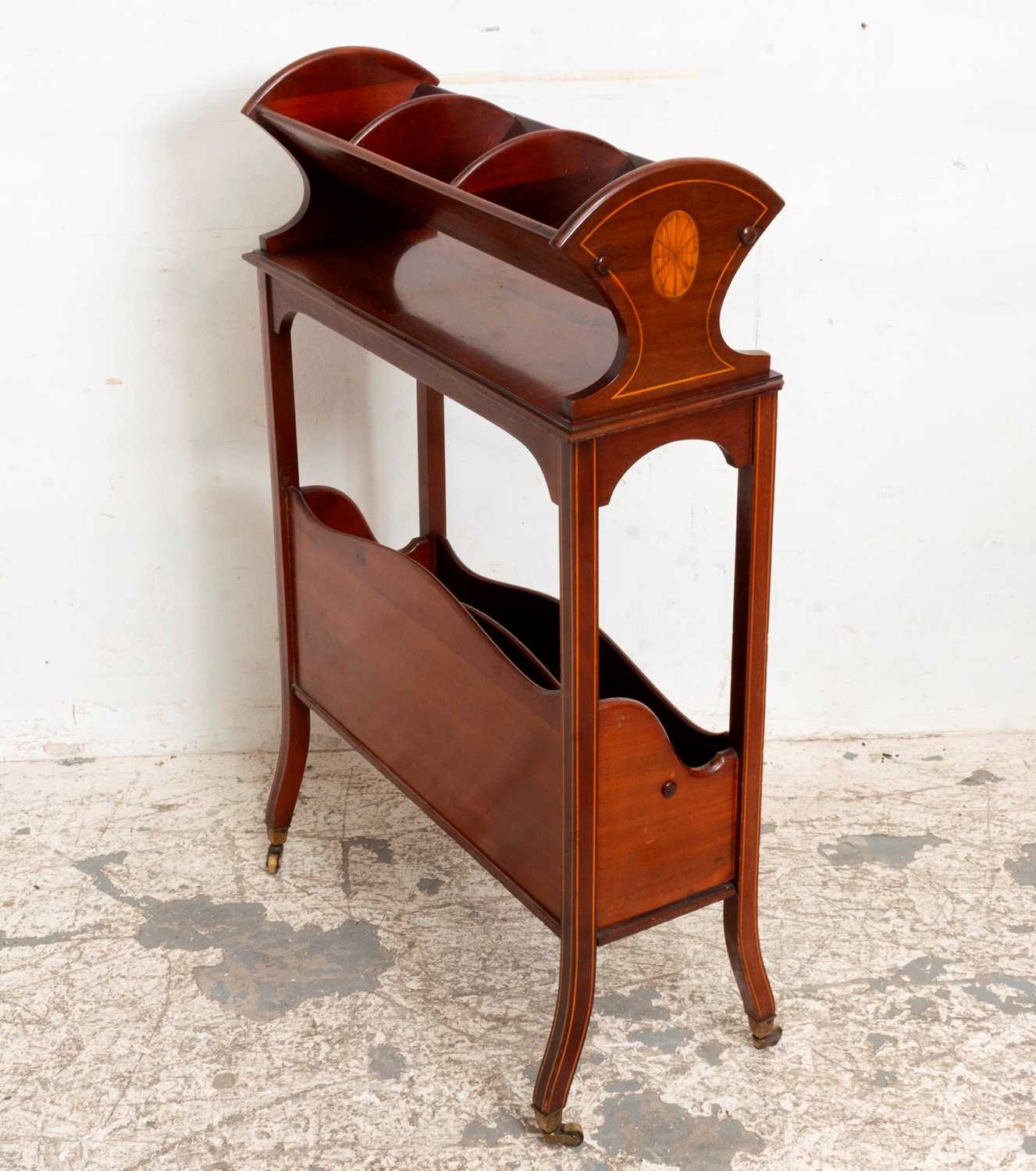 Lot 94 - George III Style Inlaid Mahogany Book Stand