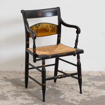 Lot 63 - Princeton University Painted Wood Armchair