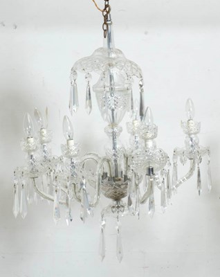 Lot 72 - Cut Glass Six-Light Chandelier