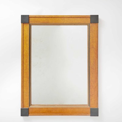 Lot 178 - Russian Neoclassical Parcel Ebonized Karelian Birchwood Mirror