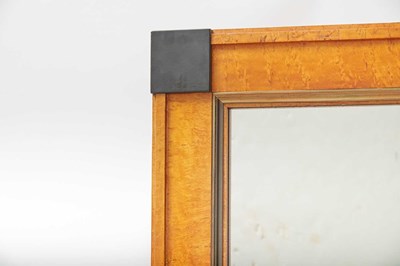 Lot 178 - Russian Neoclassical Parcel Ebonized Karelian Birchwood Mirror
