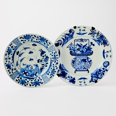 Lot 532 - Two Chinese Export Blue and White Porcelain Dishes