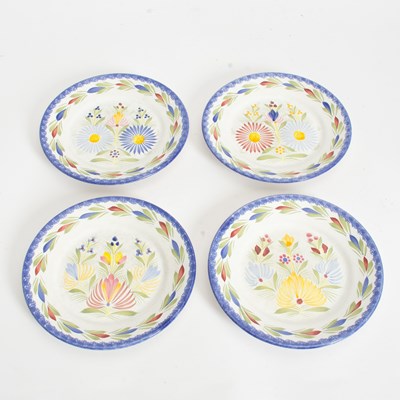 Lot 79 - Set of Four Quimper Plates