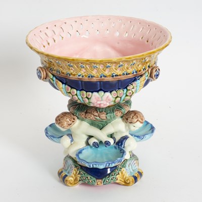 Lot 81 - Majolica Style Ceramic Centerpiece