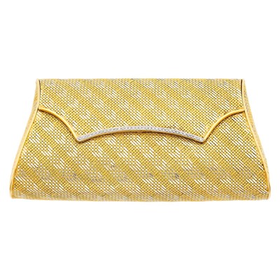 Lot 173 - Two-Color Gold and Diamond Clutch