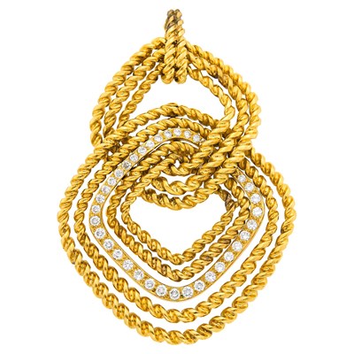 Lot 177 - Van Cleef & Arpels Gold and Diamond Pendant, France