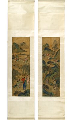Lot 587 - A Pair of Chinese School Paintings
