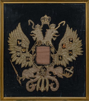 Lot 237 - Embroidered Imperial Russian Coat of Arms
