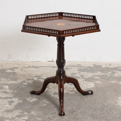 Lot 104 - Mahogany Hexagonal Gallery Top Side Table
