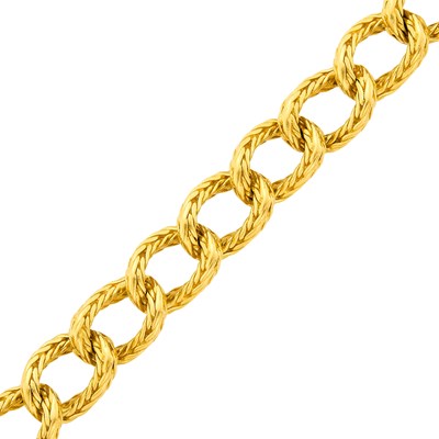 Lot 10 - Rollang et Fils Gold Curb Link Bracelet, France