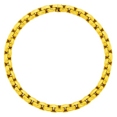 Lot 1224 - Tiffany & Co., Paloma Picasso Hammered Gold Link Necklace