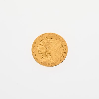 Lot 24 - United States. 1910 Indian Head Quarter Eagle. About Uncirculated.