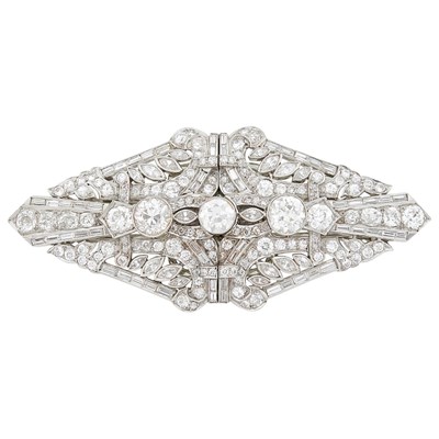 Lot 159 - Platinum and Diamond Brooch