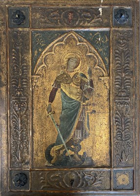 Lot A forged Sienese Tavolette di Biccherna, possibly by Joni