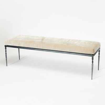 Lot 292 - Modern Upholstered Metal Bench