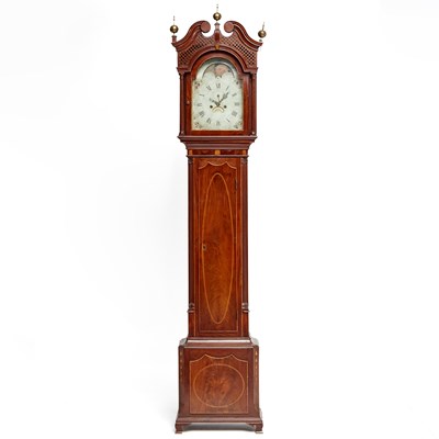 Lot 440 - Chippendale Inlaid Mahogany Tall Case Clock