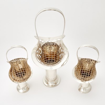 Lot 275 - Set of Three Tiffany & Co. Sterling Silver Centerpiece Baskets