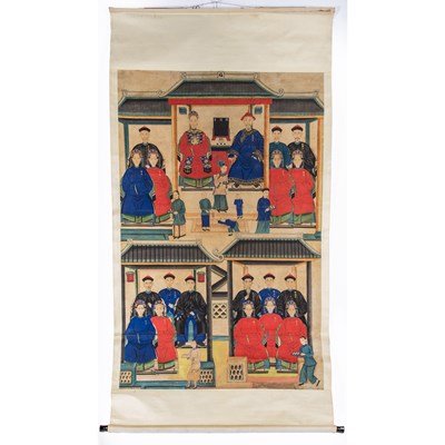 Lot 102A - A Chinese Ancestor Group Portrait
