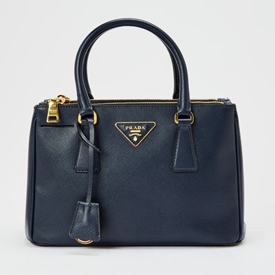 Lot 1234 - Prada Blue Saffiano Leather Small Galleria Bag