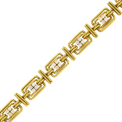 Lot 75 - Gold and Diamond Bracelet