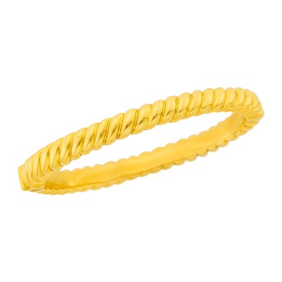 Lot 11 - Fluted Gold Bangle Bracelet