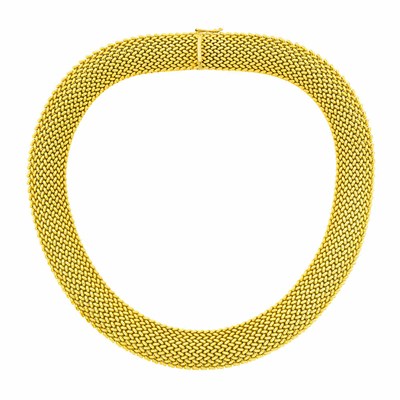 Lot 86 - Gold Woven Mesh Necklace