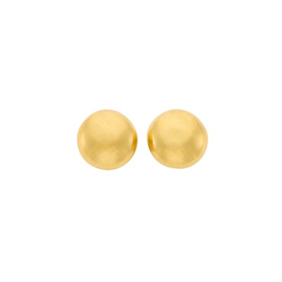 Lot 1088 - Pair of Gold Button Earclips