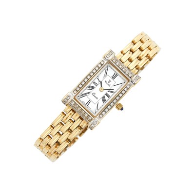 Lot 1288 - Lady's Two-Color Gold and Diamond Wristwatch