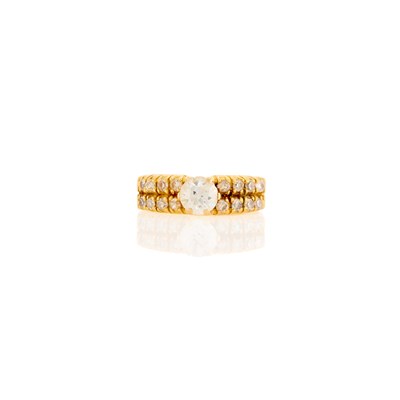 Lot 1081 - Gold and Diamond Ring