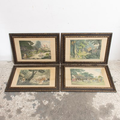 Lot 172 - Set of Four Indian Hunting Scenes