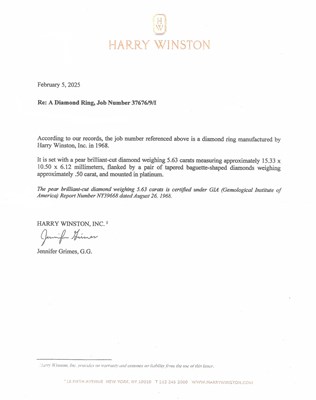 Lot 301 - Harry Winston Platinum and Diamond Ring