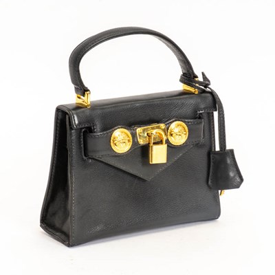 Lot 186 - Versace Black Leather Handbag