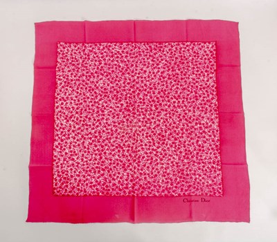 Lot 198 - Dior Pink Silk Scarf