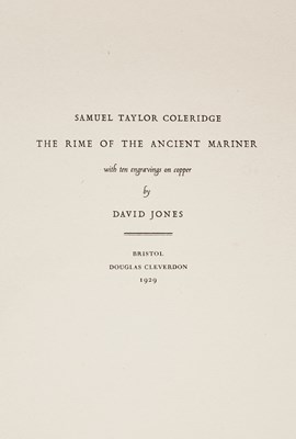 Lot 124 - Coleridge's Rime of the Ancient Mariner with exquisite engravings by David Jones