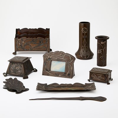 Lot 124 - Heintz Art Metal Shop Sterling on Bronze Bud Vase