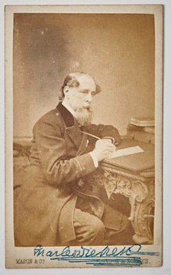 Lot 78 - A signed CDV by Dickens