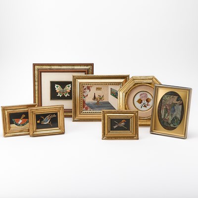 Lot 159 - Group of Seven Pieta Dura Plaques