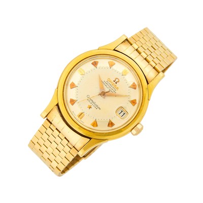 Lot 59 - Omega Gentleman's Gold 'Constellation Calendar' Wristwatch