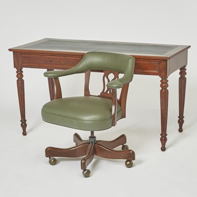 Lot 186 - Regency Style Leather Top Mahogany Writing Table