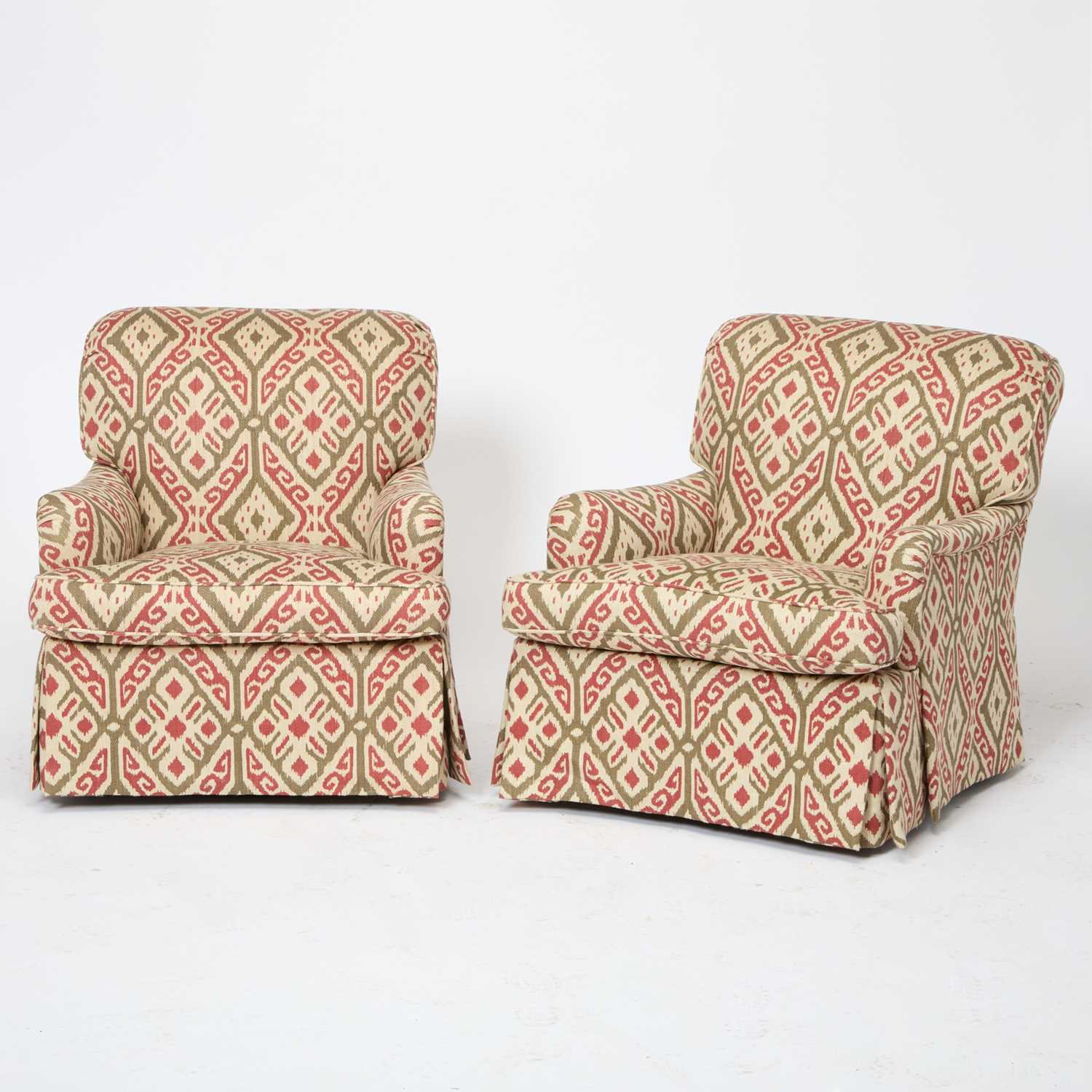 Lot 173 - Pair of Upholstered Club Chairs
