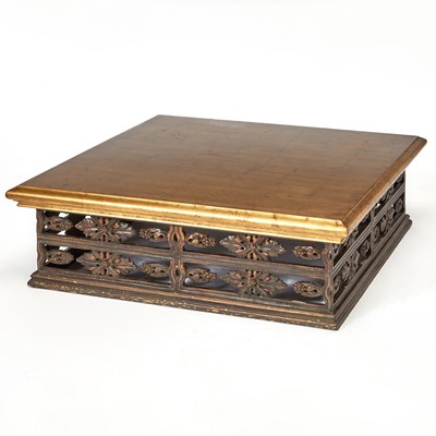 Lot 373 - James Mont Style Parcel Gilt and Stained Wood Coffee Table