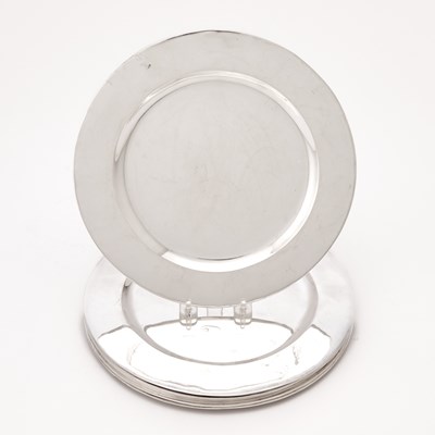 Lot 221 - Set of Six Mexican Sterling Silver Chargers