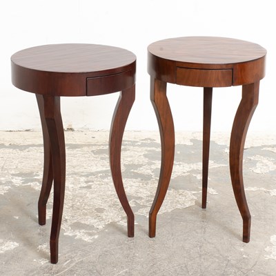 Lot 234 - Pair of David Iatesta Modern Mahogany End Tables