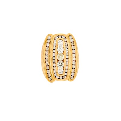 Lot 1249 - Gentleman's Gold and Diamond Ring