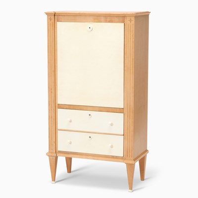 Lot 270 - André Arbus Sycamore, Parchment and Ivorine Secrétaire à Abbatant