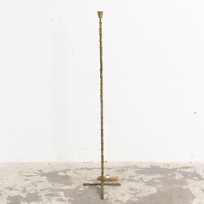 Lot 257 - Faux Bamboo Brass Floor Lamp