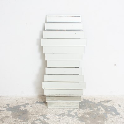 Lot 385 - Mid Century Modern Stacked Frameless Mirror