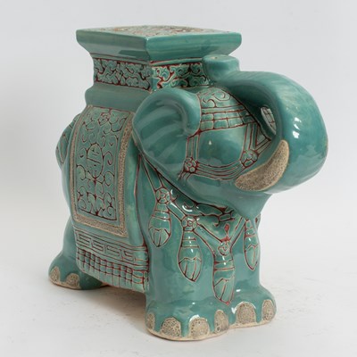 Lot 308 - Ceramic Elephant Form Garden Seat